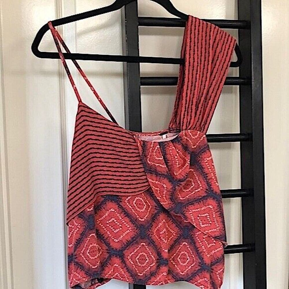 Free People Asymmetrical Shoulder Crop Top Size XS (b20)